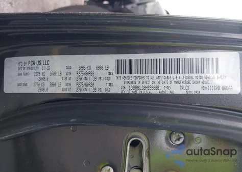 2017 Ram 1500 Big Horn 4X2 5'7 Box from USA, damaged, VIN 1C6RR6LG9HS598881